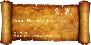 Kner Manuéla névjegykártya